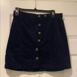 🎄2/$10 Forever 21 Navy Corduroy Button Skirt